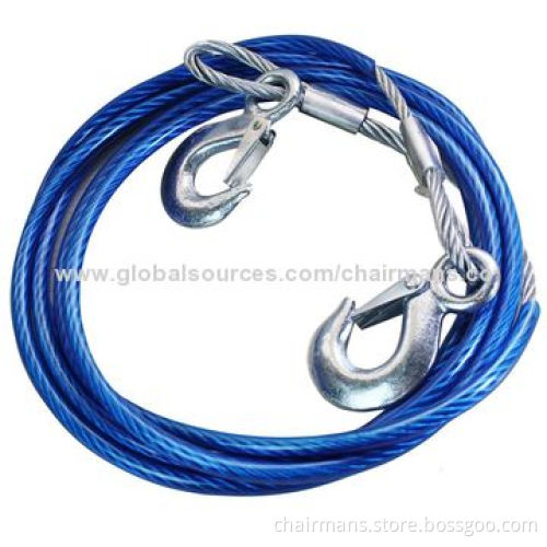 Auto-steel Towing Rope, 1-30-ton, 2-5 Meters, Other Kinds Can be Customized and Available